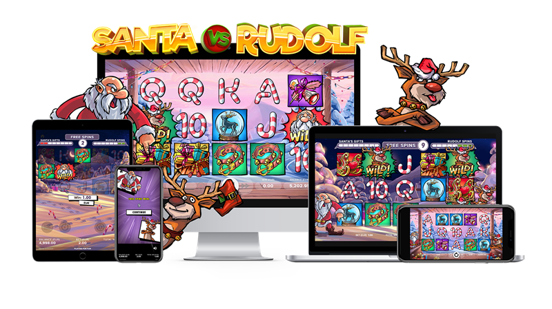 Two Christmas Characters Battle It Out In NetEnt’s Santa Vs Rudolf