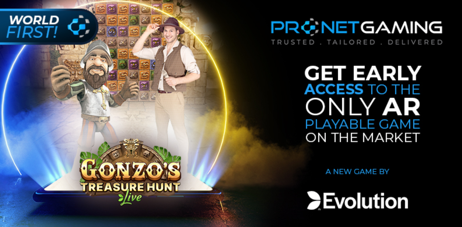 Pronet Are Amongst the First Platforms to Release Evolutions Live Dealer/Slot combo Gonzo’s Treasure Hunt
